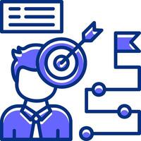 Mission Filled Slip Style Icon vector