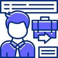 Exit Interview Filled Slip Style Icon vector
