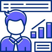 Growth Filled Slip Style Icon vector