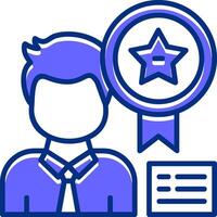 Badge Filled Slip Style Icon vector