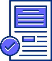 Test Filled Slip Style Icon vector
