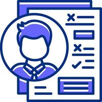 Evaluation Filled Slip Style Icon vector