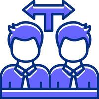 Candidate Selection Filled Slip Style Icon vector