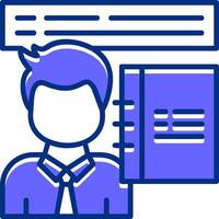Employee Handbook Filled Slip Style Icon vector