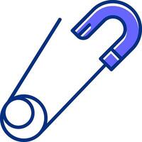 Safety pin Filled Slip Style Icon vector