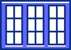 Window Filled Slip Style Icon vector