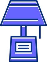 Lamp Filled Slip Style Icon vector