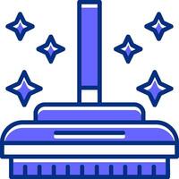 Broom Filled Slip Style Icon vector