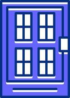 Front door Filled Slip Style Icon vector