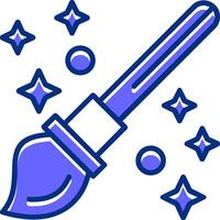 Paintbrush Filled Slip Style Icon vector