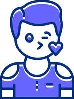 Sympathy Filled Slip Icon Style vector