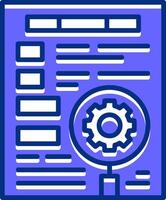 Keyword optimization Filled Slip Icon Style vector