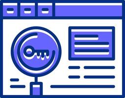 Keyword research Filled Slip Icon Style vector
