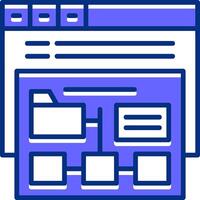 XML sitemap Filled Slip Icon Style vector