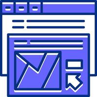 Conversion rate optimization Filled Slip Icon Style vector