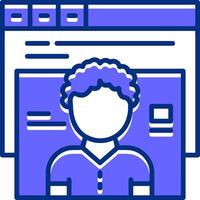 Unique visitors Filled Slip Icon Style vector