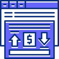 Cost per click Filled Slip Icon Style vector