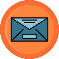 Mail Line Filled Circle vector