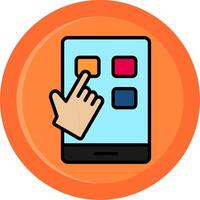 Interaction Design Line Filled Circle vector