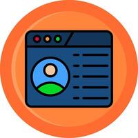 User Interface Line Filled Circle vector