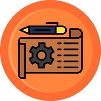Prototype Line Filled Circle vector