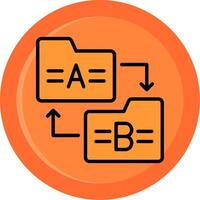 Ab Testing Line Filled Circle vector