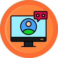 User Experience Line Filled Circle vector