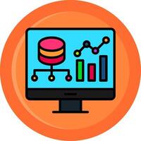 Data Driven Line Filled Circle vector