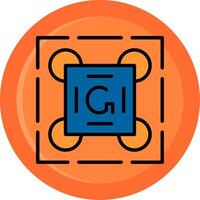 Gestalt Principles Line Filled Circle vector