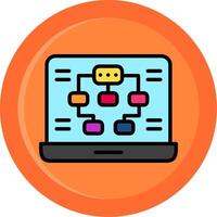 Information Architecture Line Filled Circle vector
