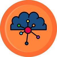Mindmap Line Filled Circle vector