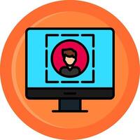 User Centered Design Line Filled Circle vector
