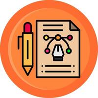 Design Sprint Line Filled Circle vector