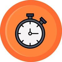 Alarm Clock Line Filled Circle vector