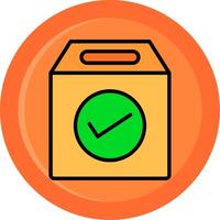 Checkbox Line Filled Circle vector
