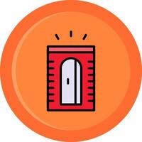 Pencil Sharpener Line Filled Circle vector