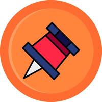 Push Pin Line Filled Circle vector