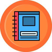 Notebook Line Filled Circle vector