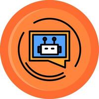 Auto Reply Line Filled Circle vector