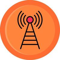 Broadcast Line Filled Circle vector