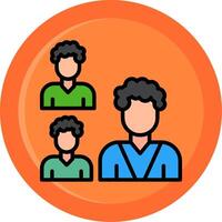 Group Line Filled Circle vector