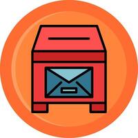 Mailbox Line Filled Circle vector