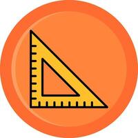 Triangular Ruler Line Filled Circle vector