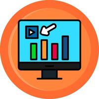 Clickstream Analysis Line Filled Circle vector