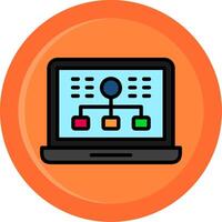 Ux Analytics Line Filled Circle vector