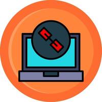 Link Line Filled Circle vector