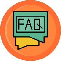 FAQ Line Filled Circle vector