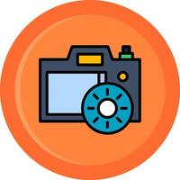 Camera Brightness Line Filled Circle vector