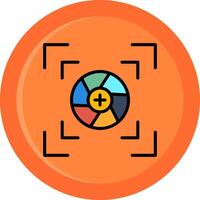 Camera Frame Line Filled Circle vector