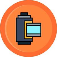 Camera Roll Line Filled Circle vector